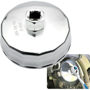 84mm 14Flutes Oil Filter Wrench Compatible with Mercedes Benz Jeep Dodge 3.0L Diesel Engines Oil Filter Socket Oil Filter Cap Housing Removal Tool for Oil Changing