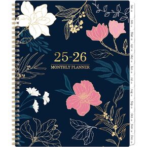 2025-2026 Monthly Planner/Calendar - Jan. 2025 - Dec. 2026, 9" x 11", Calendar Planner 2025-2026, 2 Year Monthly Planner, Tabs, 2-Size Pocket