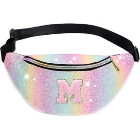 Birthday Gift Kids Fanny Pack for Girls Teens Cute Toddler Glitter Waist Bag