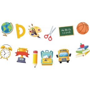 2 PCS Welcome Back to School Banner Back to School Decorations First Day of School Banner Garland for School Classroom Door Office Bulletin Board Decorations 11.8 Feet