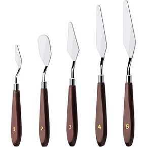 Cake Cream Spatula 5 Pieces/Set Stainless Steel Frosting Baking Pastry Tool Mixing Set Cake Icing Oil Painting Decorating Cream Toner Tool