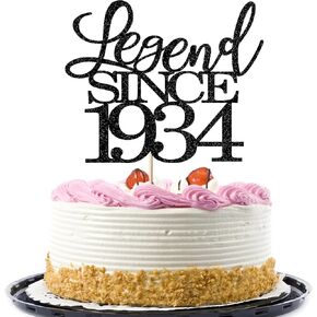 legend since 2008 cake topper 16th birthday happy birthday cake topper men and women cheer 16 years old handmade black glitter cake decoration