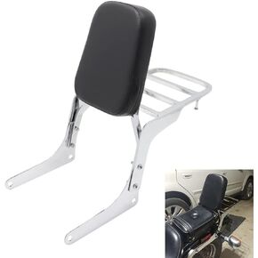 Passenger Sissy Bar with Luggage Rack Backrest for Honda Rebel 250 CMX250 CMX250C CA250 All Year, Chrome