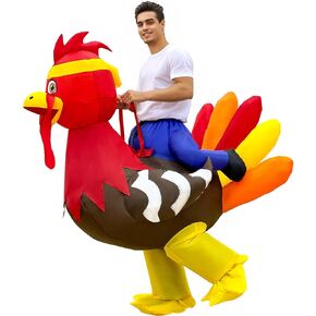 aerwo الشكر نفخ تركيا زي الكبار، رياضي تركيا الهرولة زي زائد الحجم، مضحك تفجير تركيا زي مع المدمج في منفاخ تركيا تشغيل الزي للرجال النساء عيد الشكر البدلة in Kuwait