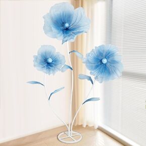 5.57FT Wedding Giant Flowers Huge Artificial Champagne Silk Floral with Stand Base for Birthday Ceremony Party Event Mall Window Display Decoration