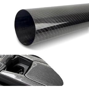 1 PC Car Body DIY Sticker, Waterproof Carbon Fiber Design, Color Change Function, Universal Decorative Cuttable Automotive Interior Film Accessories for Truck SUV Car (Black)