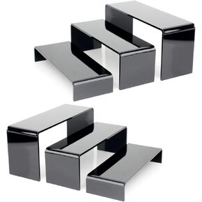 Iridescent Food Risers for Buffet Table, ３ Pc Acrylic Buffet Risers, for Catering, Desserts, Cupcakes, Collectibles, Perfumes, Jewelry, Figures Acrylic Display Risers, Acrylic Risers for Display (3Pc) in Kuwait