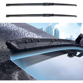 Windshield Wiper Blades, Car Wiper Blade, Premium All-Season Windshield Wiper Blades, Wiper Blades Easy Install & Durable Stable Quiet Universal Car Accessories for Most Car (24IN+19IN)