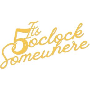 It's 5 O'clock Somewhere Sign – Premium Bar Decor for Home, Ideal for Home Bar, Kitchen, and Basement – Versatile Bar Wall Decor and Bar Accessories