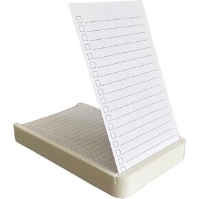 Analog Note Pad Index Cards Holder 3x5 Starter Kit Includes 50 Cards Minimalist to Do List Organizer Desk Accessory (Gray)