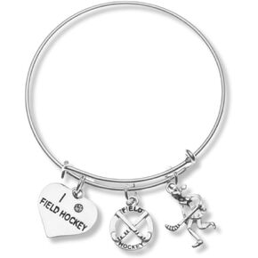 Infinity Collection Field Hockey Bracelet, Field Hockey Jewelry, Field Hockey Gifts, Field Hockey Charm Bangle Bracelet, Gift for Girl Field Hockey Players