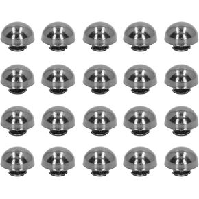 HEEPDD 100 Sets Round Head Stud, 15mm Dome Spikes and Studs Mushroom Rivets Handbag Feet for Leather Craft Belts Bags Shoes Accessories