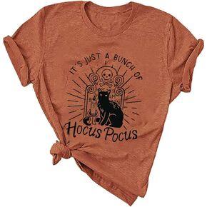 Hocus Pocus Shirt Womens Sanderson Sisters T-Shirts for Women Classic Halloween Movie Graphic Tee Tops