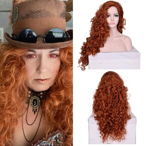 MORTICIA Long Curly Supper Long Fluffy Big Curly Women Costume Cosplay Wig