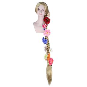 Miss U Hair Long Blonde Braided Costume Wig Halloween Cosplay Costume Wig for Adult Women Girl