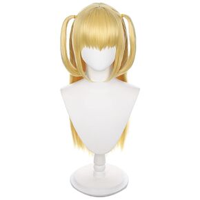 Long Double Ponytails Misa Cosplay Costume Wigs Halloween for Women Girls (Blonde)