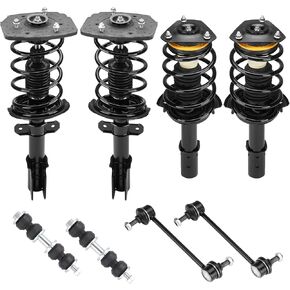 Front and Rear Struts Assembly & Sway Bar Links for 04-12 Chevy Impala, 05-09 Buick Lacrosse, 04-07 Monte Carlo Shock Absorber Replace 171661 532471L 8PCS