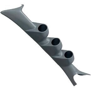 GlowShift Gray Triple Pillar Gauge Pod Compatible with Ford Super Duty F-250 F-350 Power Stroke 1999-2007 - Factory Color Matched - ABS Plastic - UV Protected - Mounts (3) 2-1/16" (52mm) Gauges