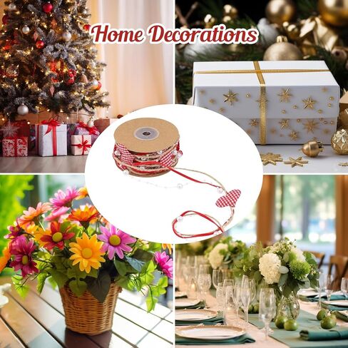 Valentine’s Ribbons, 1-1/2 Inches 5.5 Yards Burlap Ribbon with Pearls Beads Hearts for Gift Bouquet Wrapping Crafts Wreaths Hanging Wedding Party in Saudi Arabia