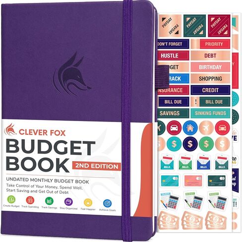 Clever Fox Budget Book 2.0 – Simple Budgeting Planner for Beginners – Financial Notebook with Money Spending, Debt & Bill Tracker (Hot Pink) in Kuwait