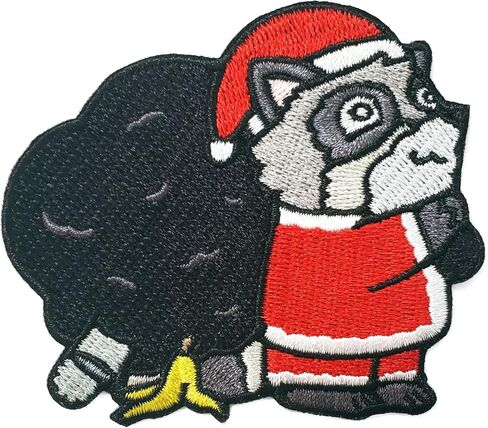 Raccoon Santa Patch - Hook and Loop Tactical Morale Patch in Saudi Arabia