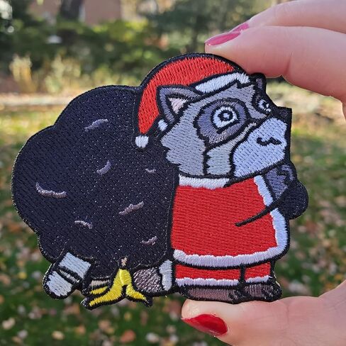 Raccoon Santa Patch - Hook and Loop Tactical Morale Patch in Saudi Arabia