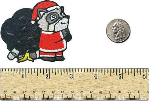 Raccoon Santa Patch - Hook and Loop Tactical Morale Patch in Saudi Arabia
