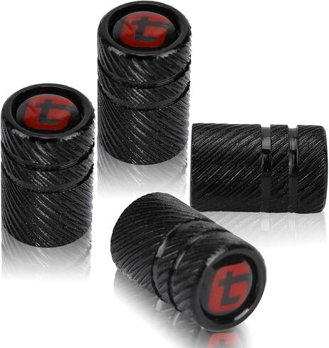 4PCS Tire Valve Caps for Car Valve Stem Wheel Center Cap, Anti-Corrosion Premium Anodized Alloy Tire Air Cap with Plastic Liner Corrosion Resistant Leak-Proof for Car Truck Motorcycle Bike (GT Black) in Saudi Arabia