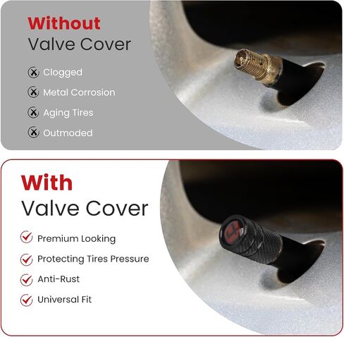 4PCS Tire Valve Caps for Car Valve Stem Wheel Center Cap, Anti-Corrosion Premium Anodized Alloy Tire Air Cap with Plastic Liner Corrosion Resistant Leak-Proof for Car Truck Motorcycle Bike (GT Black) in Saudi Arabia