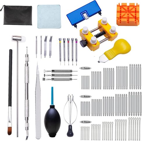 Watch Repair Kit, Professional Watch Band Link Removal Tool, Watch Battery Replacement Tools, Spring Bar Tool Set with Zipper Bag in Kuwait
