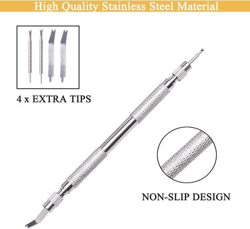 Watch Repair Kit, Professional Watch Band Link Removal Tool, Watch Battery Replacement Tools, Spring Bar Tool Set with Zipper Bag in Kuwait