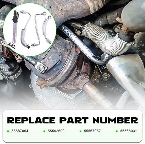 55587854 تصريف إرجاع زيت المحرك التوربيني وأنبوب تغذية الزيت 55592600 متوافق مع تشيفي كروز سونيك تراكس بويك إنكور 1.4 لتر L4 2011-2019، خرطوم أنبوب تغذية إرجاع زيت الشاحن التوربيني in Kuwait