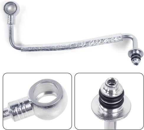 55587854 تصريف إرجاع زيت المحرك التوربيني وأنبوب تغذية الزيت 55592600 متوافق مع تشيفي كروز سونيك تراكس بويك إنكور 1.4 لتر L4 2011-2019، خرطوم أنبوب تغذية إرجاع زيت الشاحن التوربيني in Kuwait