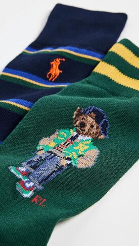 مجموعة من الجوارب الرجالية من POLO RALPH LAUREN مكونة من قطعتين من جوارب الدب الأمريكية التراثية in Saudi Arabia