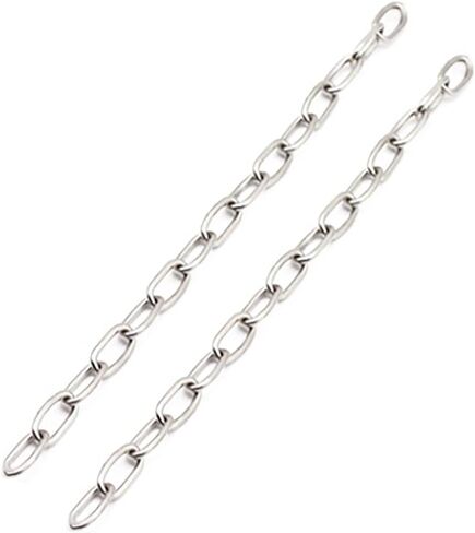 Small Metal Chain,Stainless Steel Safety Chains 20in (L) x 2MM (T) Long Link Chain Rings Light Duty Coil Chain for Hanging Pulling Towing (2mm*50cm-1 Pack) in Saudi Arabia