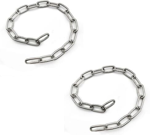 Small Metal Chain,Stainless Steel Safety Chains 20in (L) x 2MM (T) Long Link Chain Rings Light Duty Coil Chain for Hanging Pulling Towing (2mm*50cm-1 Pack) in Saudi Arabia