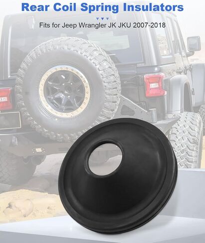 Front Upper Coil Spring Isolators Compatible with Jeep Wrangler JK JKU 2007-2018, Front Coil Spring Insulators, Stock Height, 2PCS in Saudi Arabia