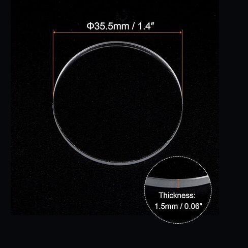 HARFINGTON Watch Clear Crystal Lens Glass 29.5mm Dia. 1.5mm Thick Round Flat Mineral High Transmittance Watch Glass Replacement Part for Watchmaker Repair in Saudi Arabia