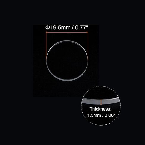 HARFINGTON Watch Clear Crystal Lens Glass 29.5mm Dia. 1.5mm Thick Round Flat Mineral High Transmittance Watch Glass Replacement Part for Watchmaker Repair in Saudi Arabia