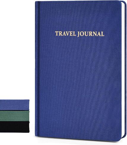 Travel Journal, A5 Travelers Notebook, Lined Journal Notebook for Travelers Plan(Blue, 224pages) in Kuwait