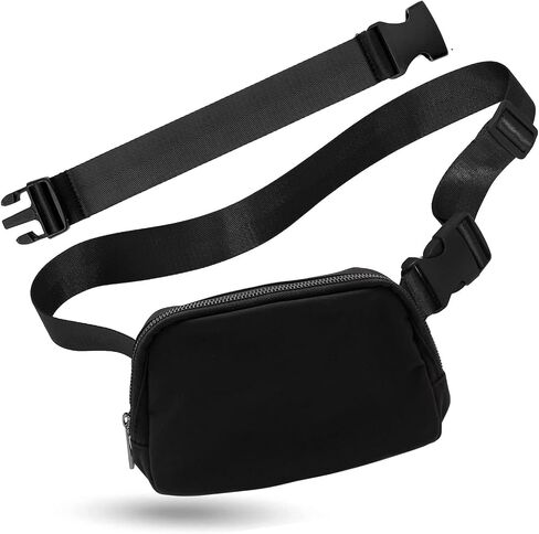 1 Pc Portable Belt Extender Backpack strap For Fanny Pack Strap Extension Waist Bag Belts Belt Extender For Fanny Pack Universal Luggage and Travel Gear(Black) in Saudi Arabia
