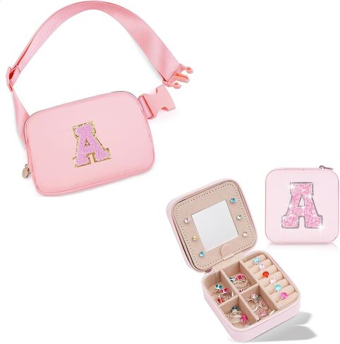 هدايا للفتيات 3 4 5 6 7 8 9 10 11 12 سنة من العمر المراهقين والأطفال ابنة أخت هدايا للنساء - حقيبة حزام فاني وحقيبة مجوهرات للسفر منظم صندوق مجوهرات صغير أشياء لطيفة in Kuwait