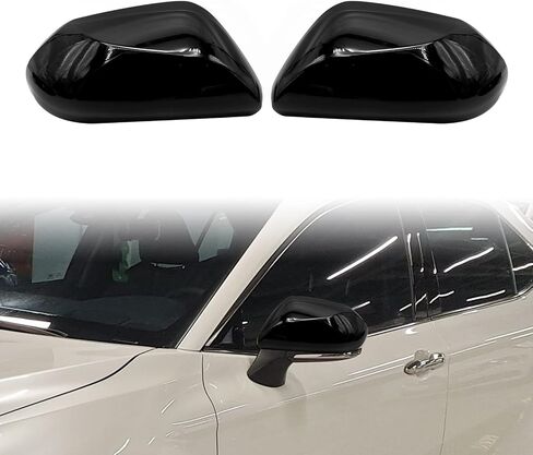 2 Pack Mirror Cover Rearview Mirror Guard Covers Door Side Moulding Exterior Decoration Trims Replacement for Toyota Camry 2018-2023 (Glossy Black) in Saudi Arabia