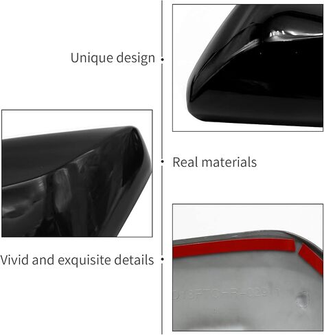 2 Pack Mirror Cover Rearview Mirror Guard Covers Door Side Moulding Exterior Decoration Trims Replacement for Toyota Camry 2018-2023 (Glossy Black) in Saudi Arabia