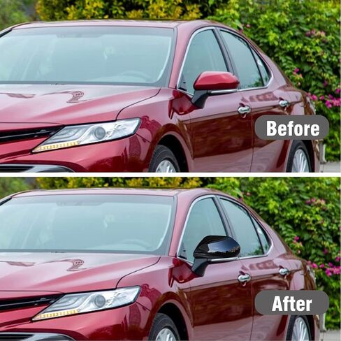 2 Pack Mirror Cover Rearview Mirror Guard Covers Door Side Moulding Exterior Decoration Trims Replacement for Toyota Camry 2018-2023 (Glossy Black) in Saudi Arabia