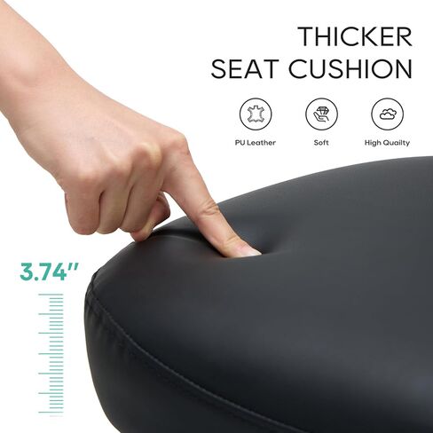 COLAMY Drafting Chair-Tall Office Chair 275lbs, Standing Desk Chair with Adjustable Footrest Ring, Wide Seat, Thick Cushion and Back, High Office Counter Desk Chair for Home Bar Kitchen Shop, Black in Kuwait