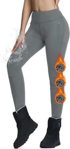 BALEAF Women's Snow Pants Winter Thick Insulated Waterproof Fleece Lined Leggings Ski Hiking Outdoor Cold Weather Gear in Saudi Arabia