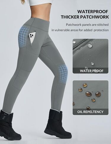 BALEAF Women's Snow Pants Winter Thick Insulated Waterproof Fleece Lined Leggings Ski Hiking Outdoor Cold Weather Gear in Saudi Arabia