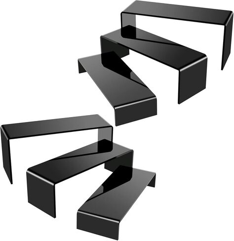 Iridescent Food Risers for Buffet Table, ３ Pc Acrylic Buffet Risers, for Catering, Desserts, Cupcakes, Collectibles, Perfumes, Jewelry, Figures Acrylic Display Risers, Acrylic Risers for Display (3Pc) in Kuwait