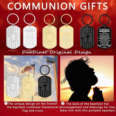 DuoDiner Keychains Gifts for Men Dad Son Brother Boyfriend Husband Grandpa Grandson,Mens Keychain Christmas Gifts in Kuwait